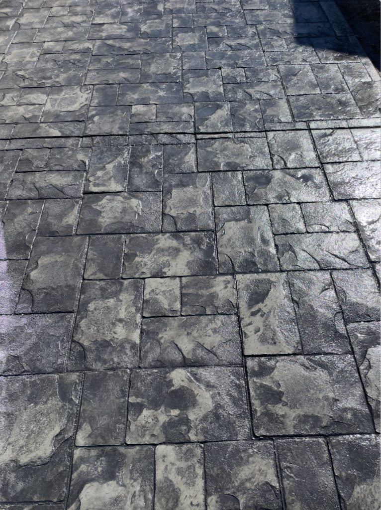 Stone driveway after finishing